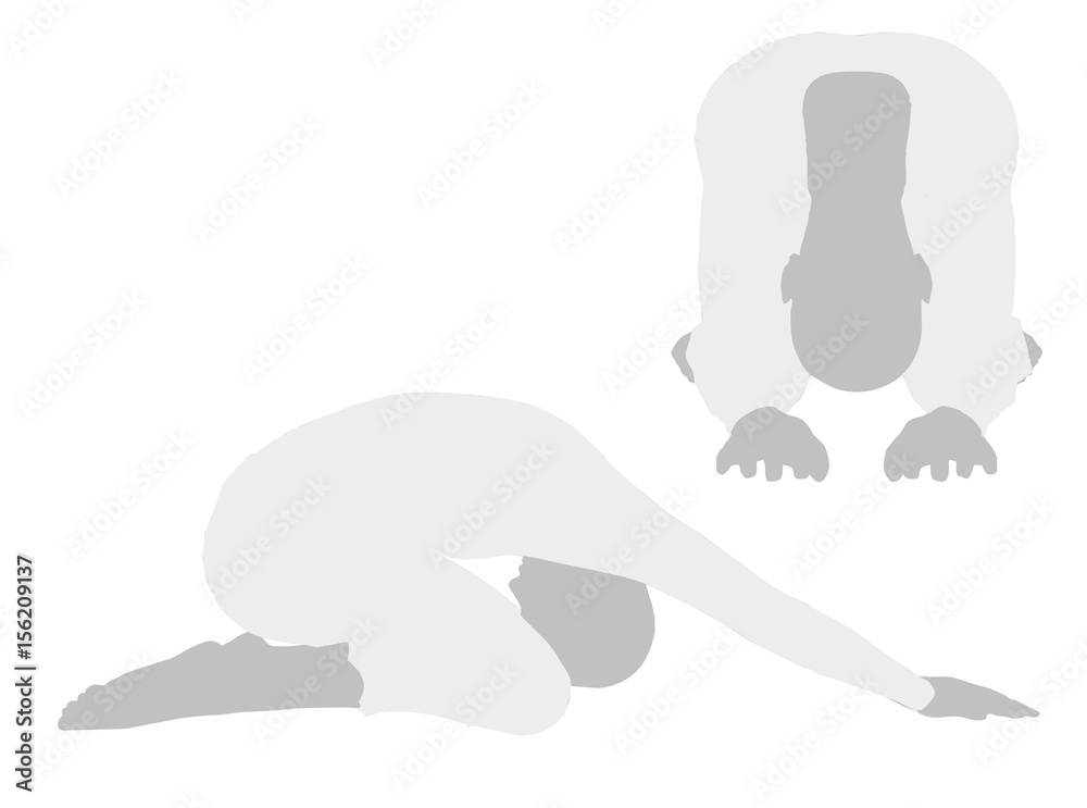 Obraz premium Vector - EPS 10 vector illustration of Yoga Pose