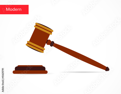 Judge gavel flat 