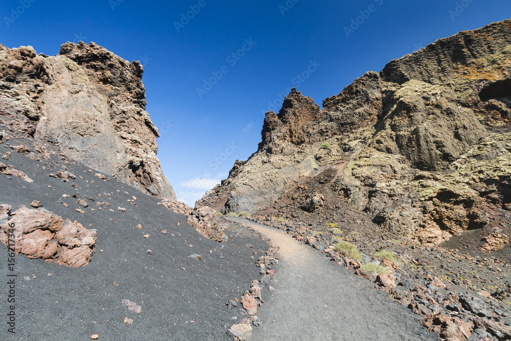Montana de las Lapas Trail, Lanzarote, Spain Montana de las Lapas Trail, Lanzarote, Spain