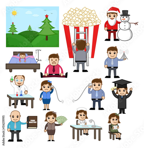 Business, Holiday and Profession Cartoon Graphics