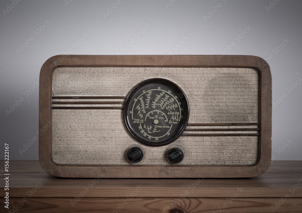 stare radio na stole Stock Photo | Adobe Stock