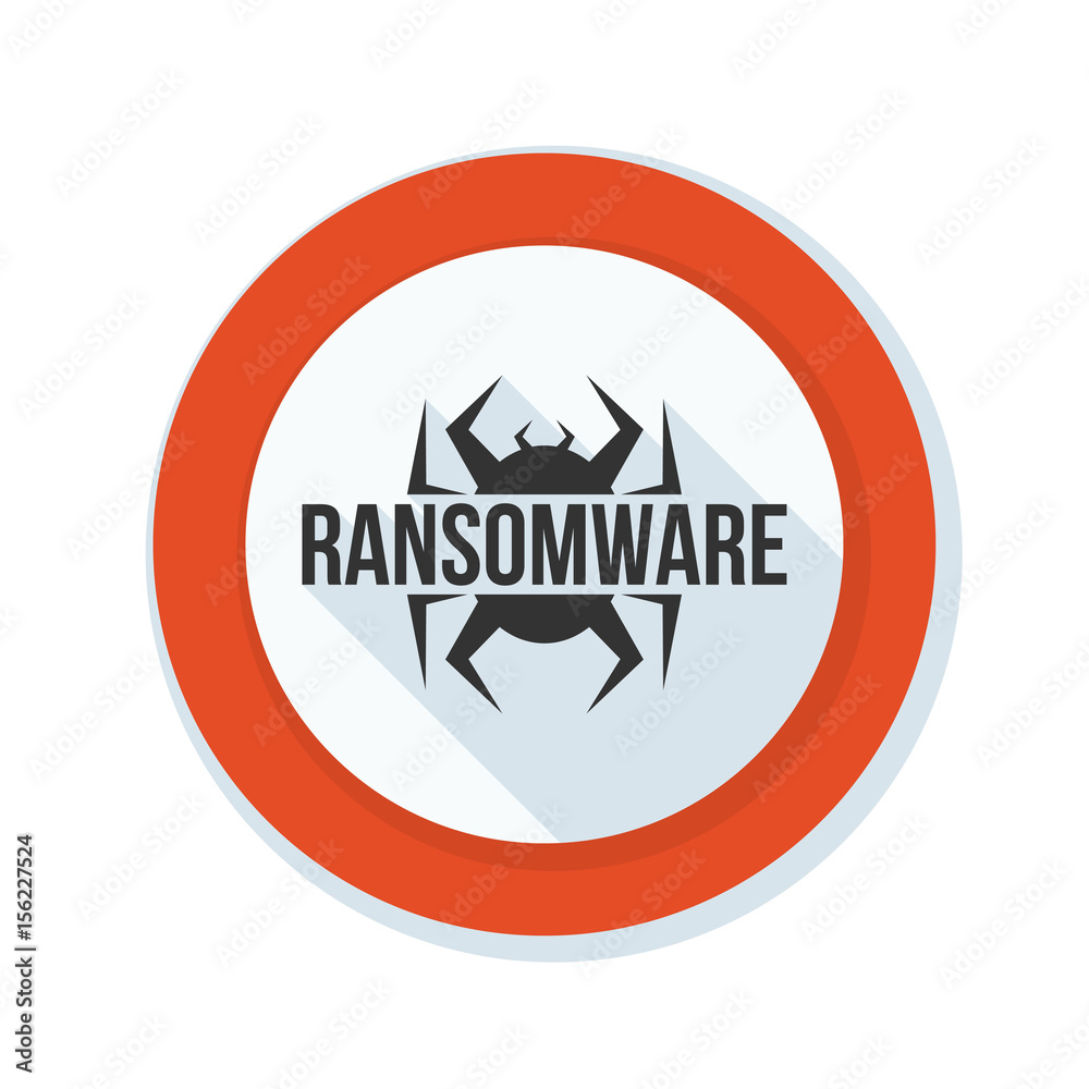 Obraz premium Ransomware Hazard sign