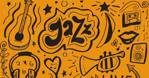 Photography Composite image of jazz items