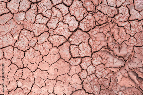 Dry cracked soil