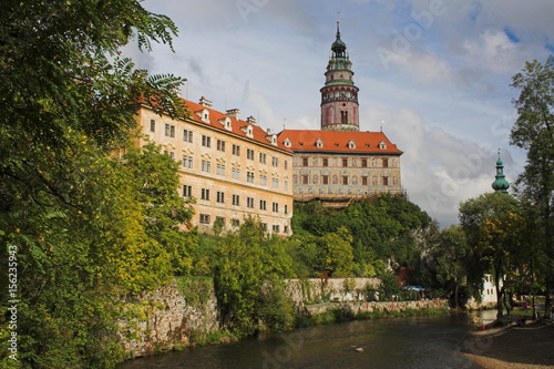 Blick auf den Schloss von Cesky Krumlov in Tschechien © kstipek
