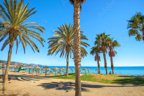 Malagueta beach in Malaga. Andalusia, Spain