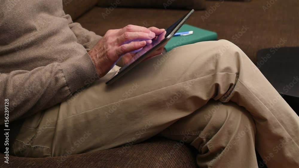 Work on the tablet computer Work on the tablet computer