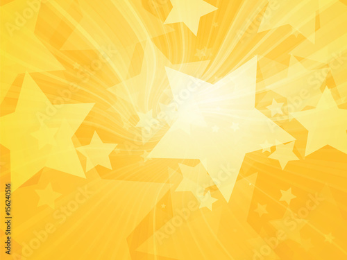stars abstract rays yellow background