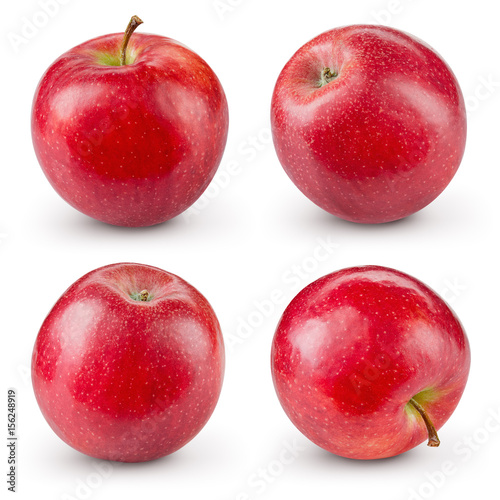 Red apple isolated on white. Collection. With clipping path.
