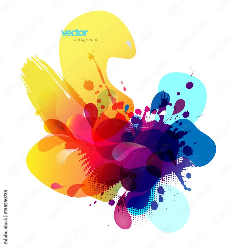 Fototapeta premium Abstract colored background with shapes.