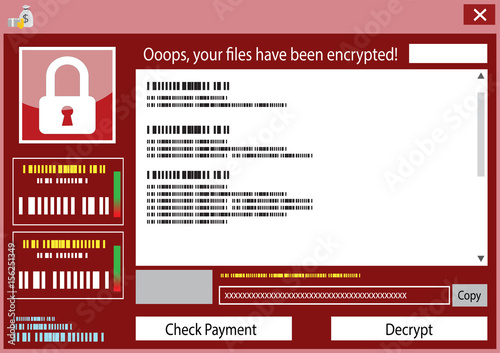 Malware wannacry Ransomware virus encrypted