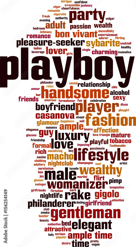Obraz premium Playboy word cloud