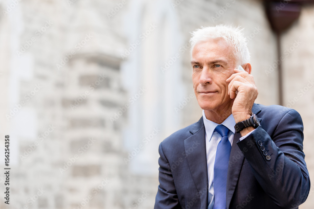 Portrait of confident businessman outdoors Portrait of confident businessman outdoors