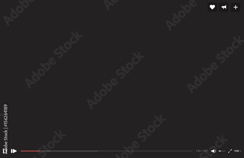 web video player. Modern design. Vector illustration. EPS10.