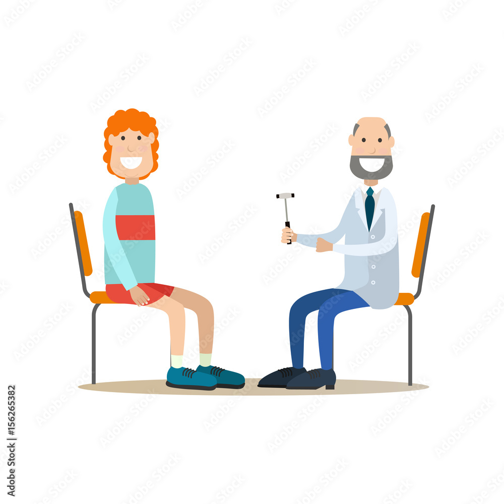 Neurologist concept vector illustration in flat style Neurologist concept vector illustration in flat style