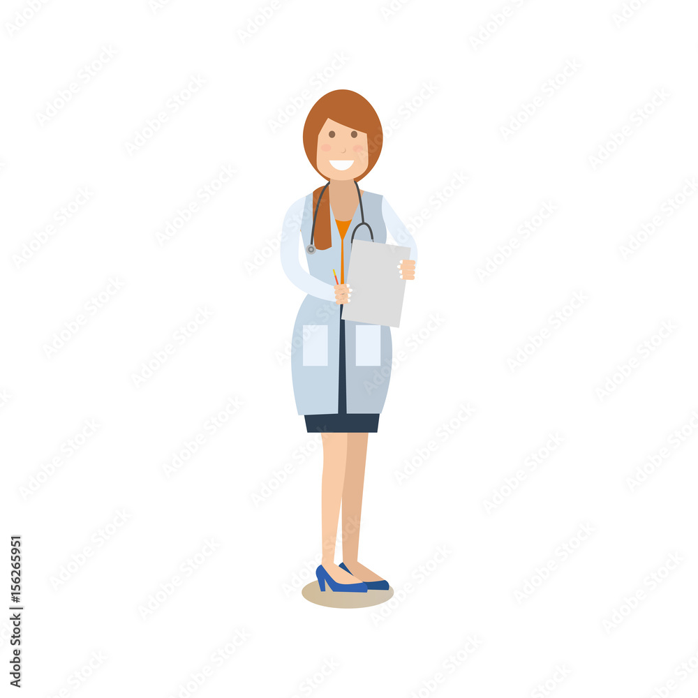 Therapist concept vector illustration in flat style Therapist concept vector illustration in flat style