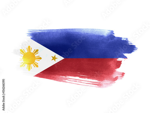 Philippines flag grunge painted background