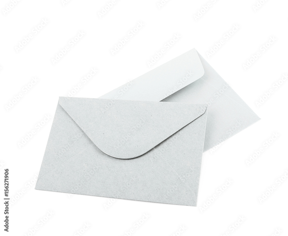 Pile of paper envelopes isolated Pile of paper envelopes isolated