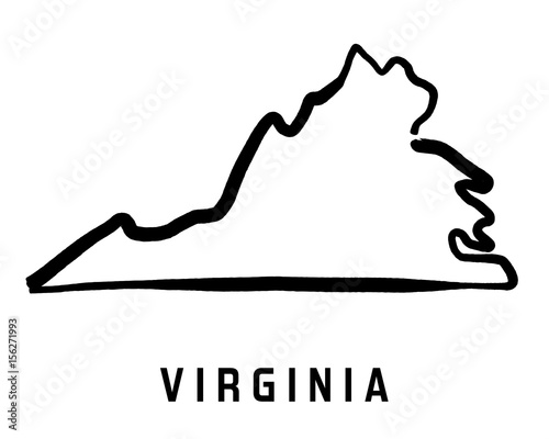 Photo Virginia simple map shape