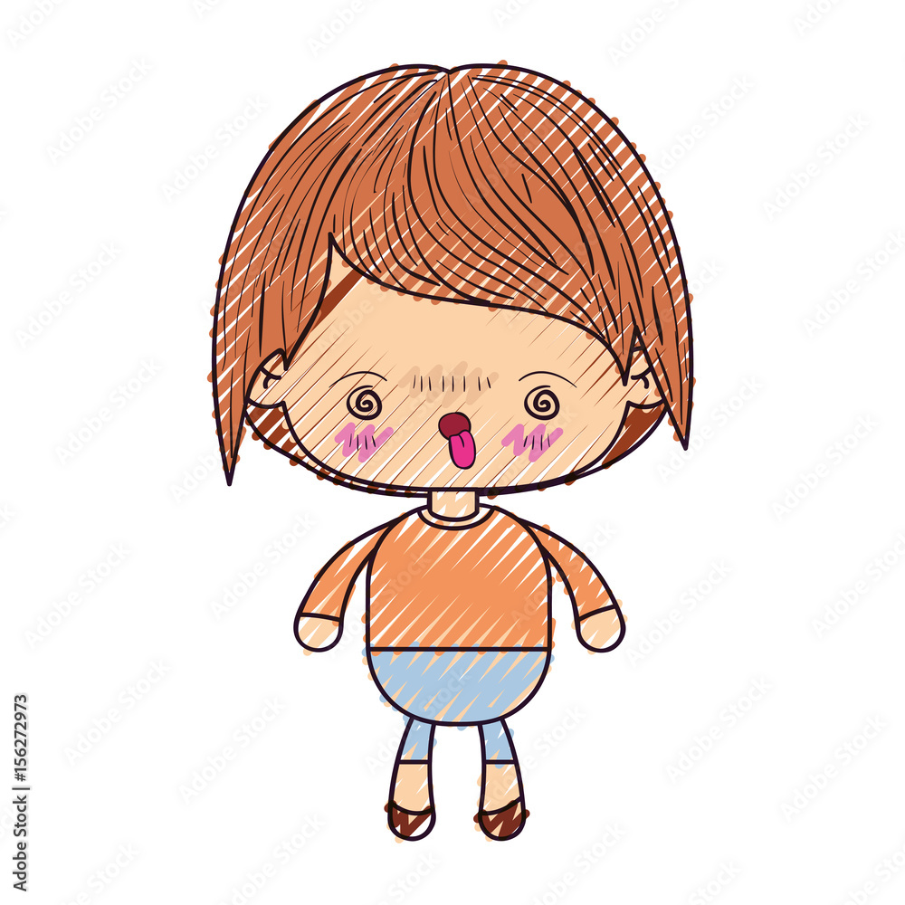 colored crayon silhouette of kawaii little boy with facial expression furious vector illustration colored crayon silhouette of kawaii little boy with facial expression furious vector illustration