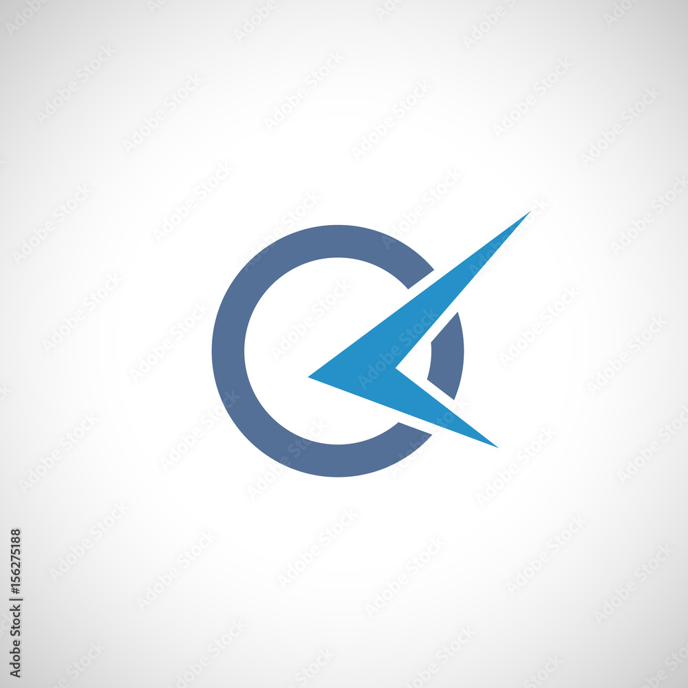 Abstract check mark logo. Abstract check mark logo.