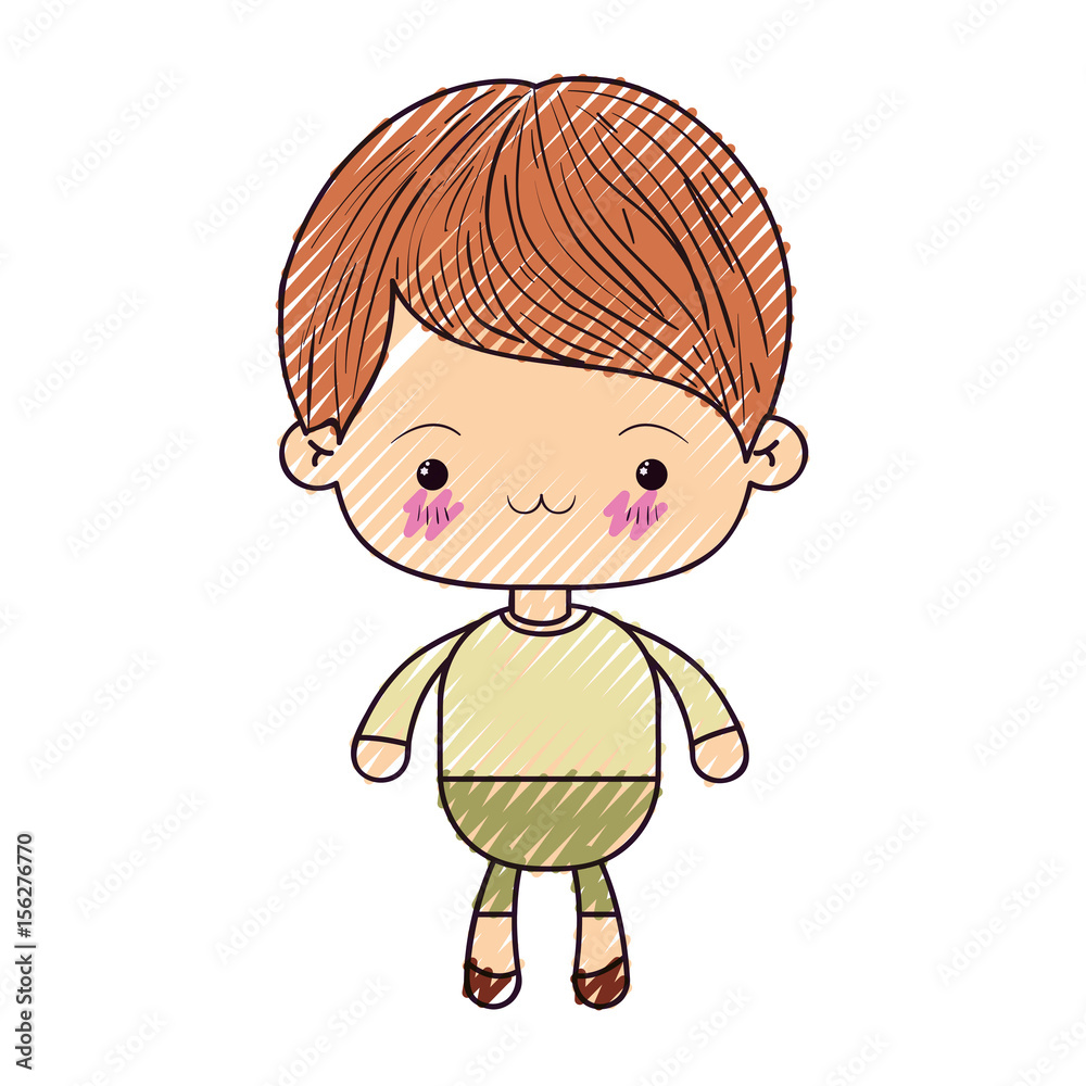 colored crayon silhouette of kawaii little boy with facial expression exhausted vector illustration colored crayon silhouette of kawaii little boy with facial expression exhausted vector illustration