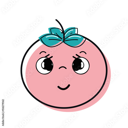 kawaii nice shy tomato vegetable