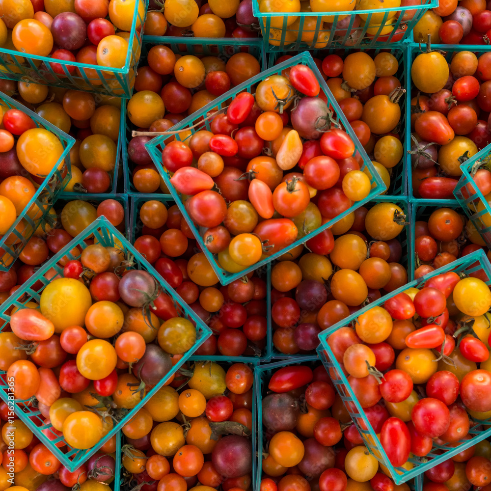 Baskets of Cherry Tomatoes