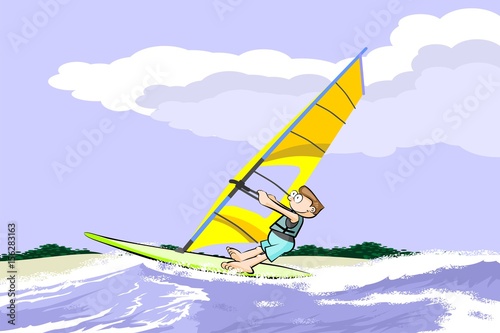 Summer and windsurfing
