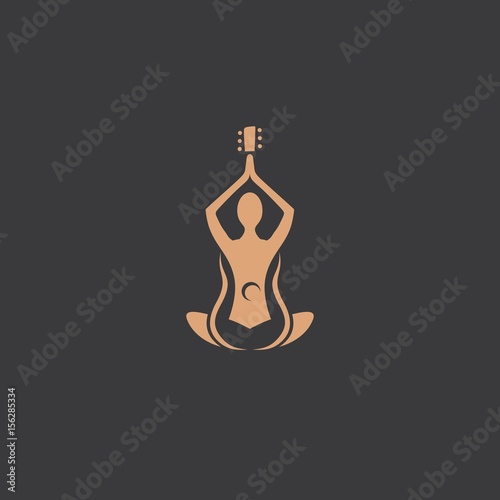 Yogi music vector illustration