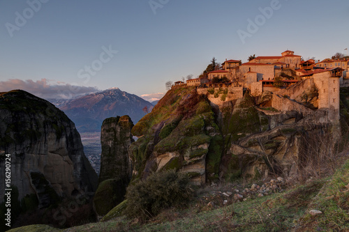 Monastery of Great Meteoron is the largest monastery at Meteora in Greece after sunrise