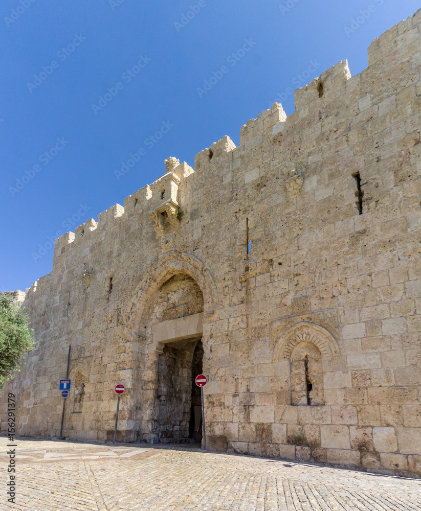 The Zion Gate of the Old City in Jerusalem, Israel