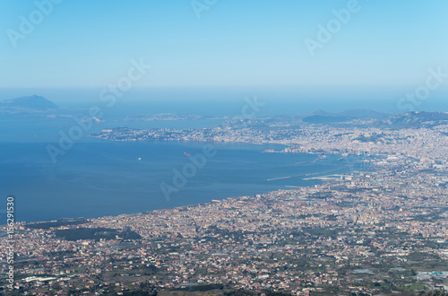 High view of Naples, Italy