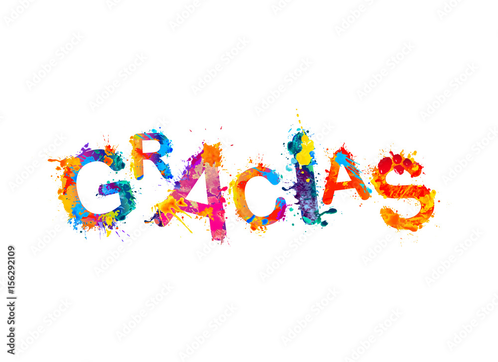 Inscription in Spanish: Thank You (gracias)