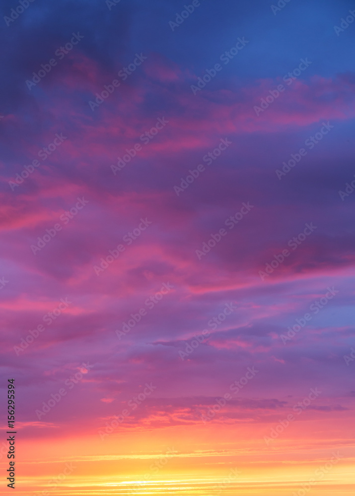 sunset sky with clouds