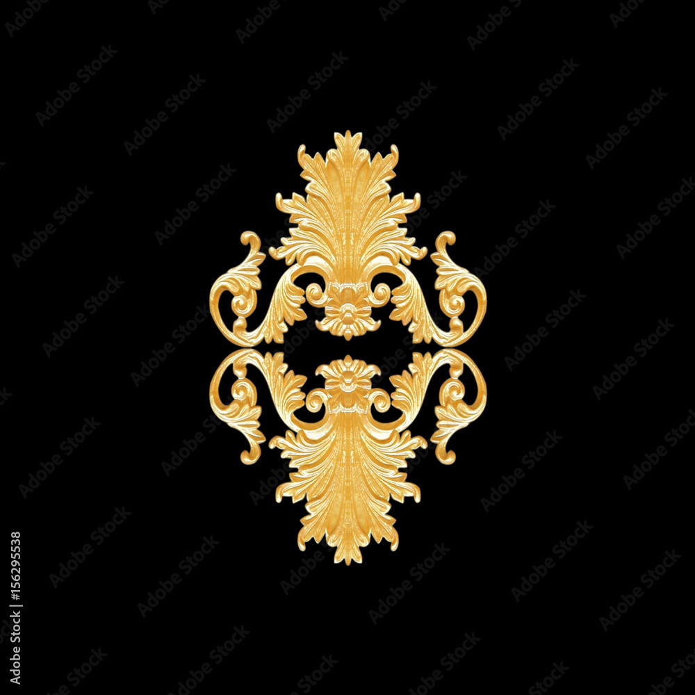 Fototapeta premium Ornament elements, vintage gold floral designs