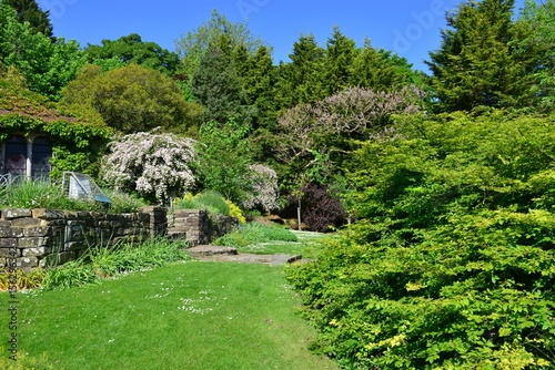 A public rock garden in Brighton, Sussex on a spring morning.