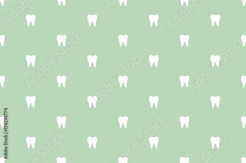 tooth vector seamless pattern - simple white teeth