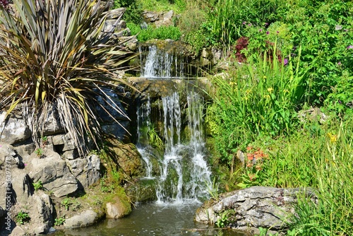 Fotografi A public rock garden in Brighton, Sussex on a spring morning.