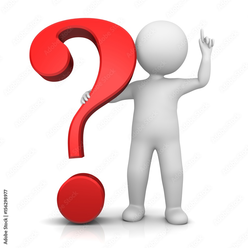 question mark red 3d interrogation point asking sign punctuation isolated on white background with man as stickman in thinker pose or with idea gesture colored for business presentations or internet question mark red 3d interrogation point asking sign punctuation isolated on white background with man as stickman in thinker pose or with idea gesture colored for business presentations or internet