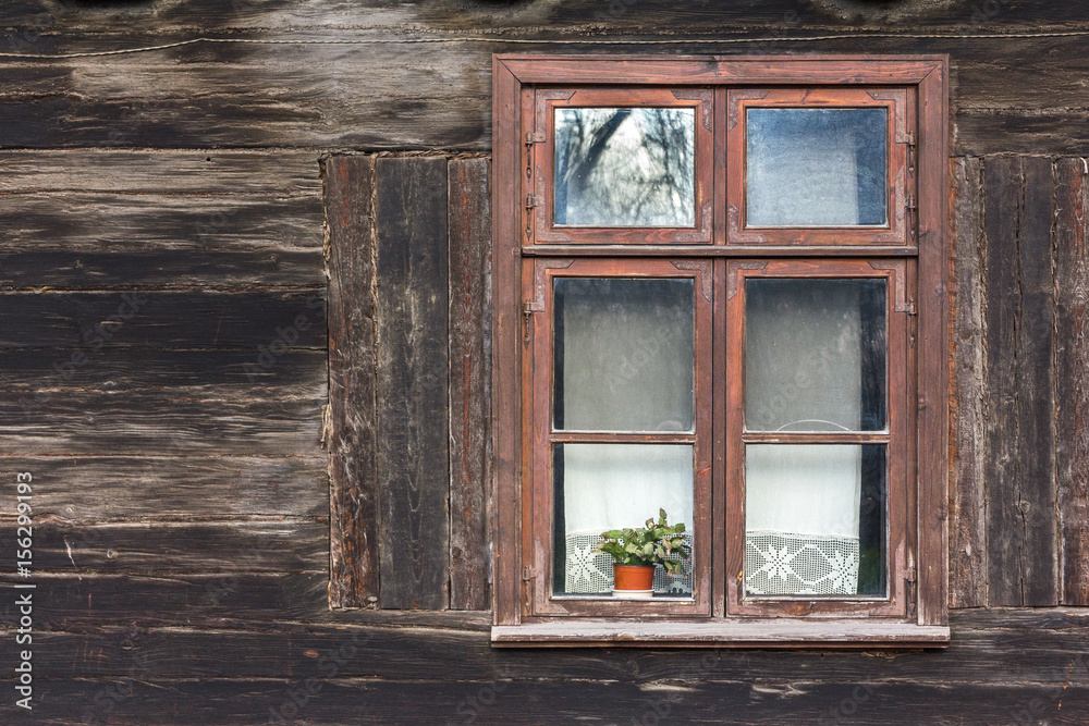 Old Wooden Window Frame