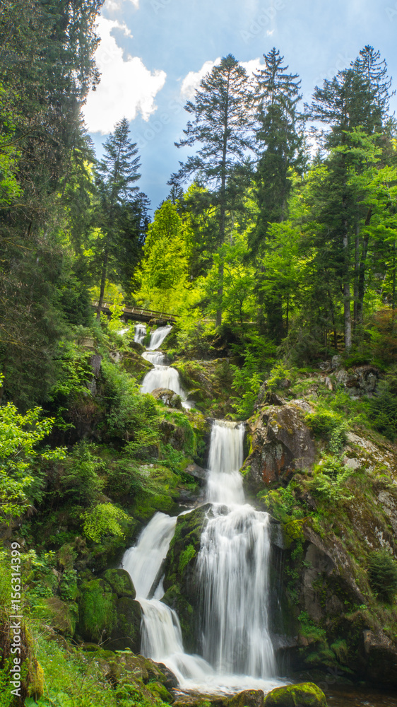 Black forest - Triberg many waterfalls with a bridge