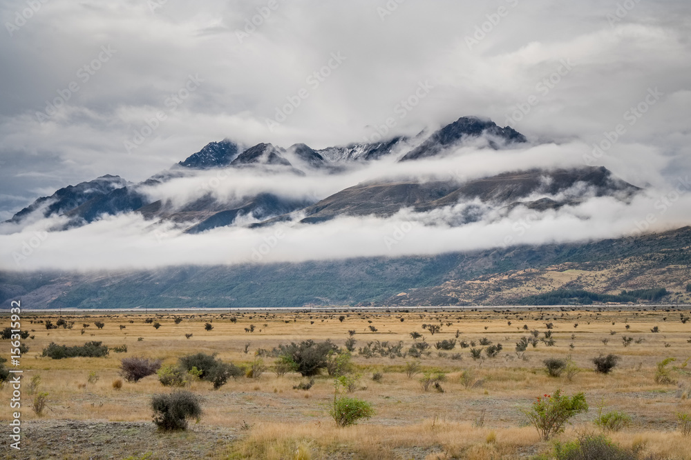 Landscape around Mt.Cook/Aoraki national park, New Zealand	