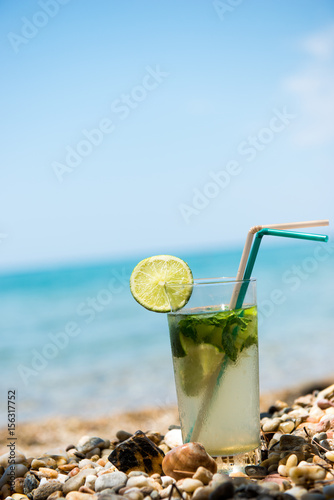 Mojito for two on beach