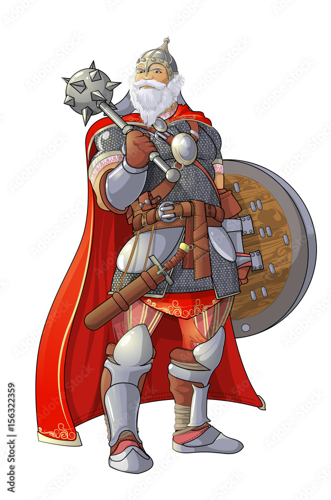 Fototapeta premium Viking with a club