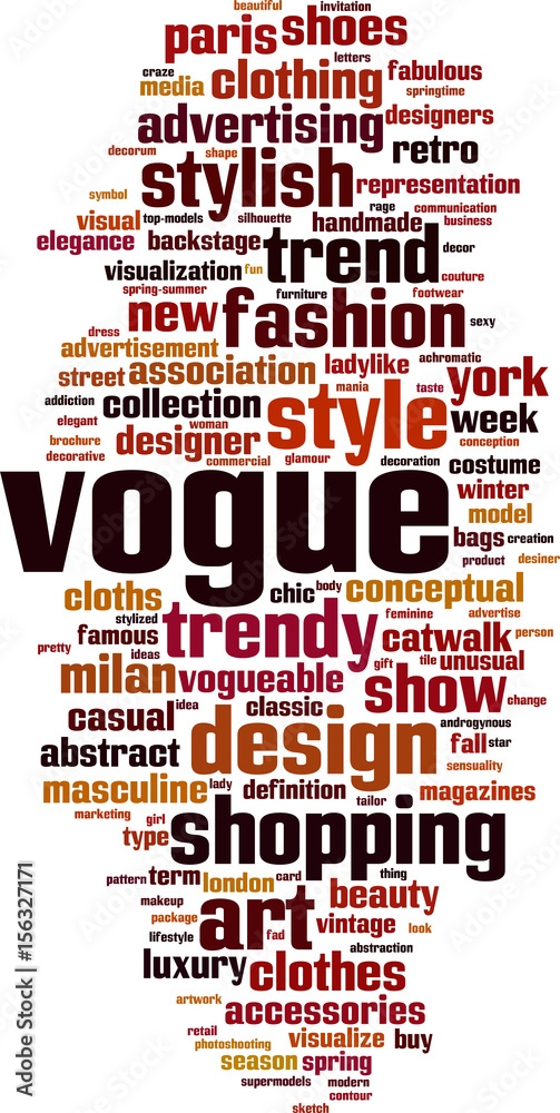 Obraz premium Vogue word cloud