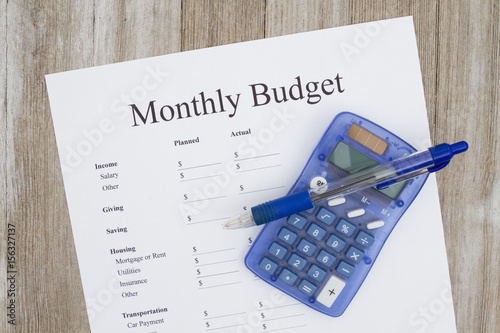 Wall Mural Creating a monthly budget