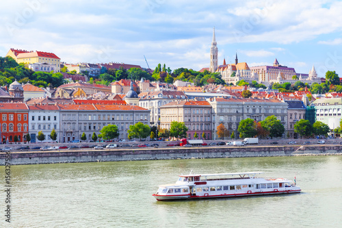 Canvas Print Budapest. Danube. View on Buda