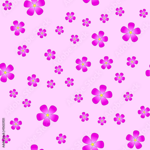 Seamless pattern with Purple flower. Vector