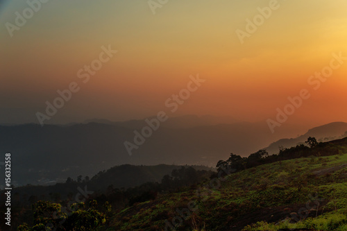 Beautiful sunset in the mountains. © lizavetta